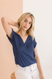 Jill Double V-neckline Top