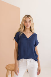 Jill Double V-neckline Top