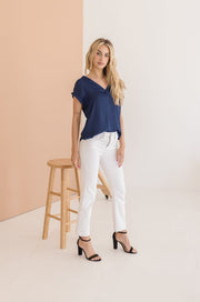 Jill Double V-neckline Top