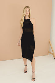 Jillian Crochet Halter Midi Dress