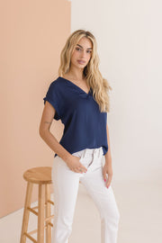 Jill Double V-neckline Top