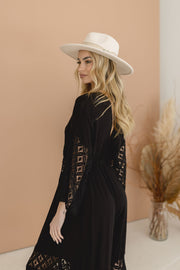 Riley Wide Leg Drawstring Waist Lace Jumpsuit