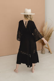 Riley Wide Leg Drawstring Waist Lace Jumpsuit