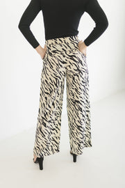 Ariana Zebra Print Wide Leg Pants