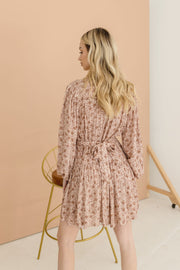 Maisie Long Sleeve Ruffle Floral Print Mini Dress