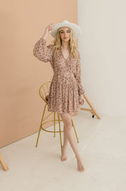 Maisie Long Sleeve Ruffle Floral Print Mini Dress