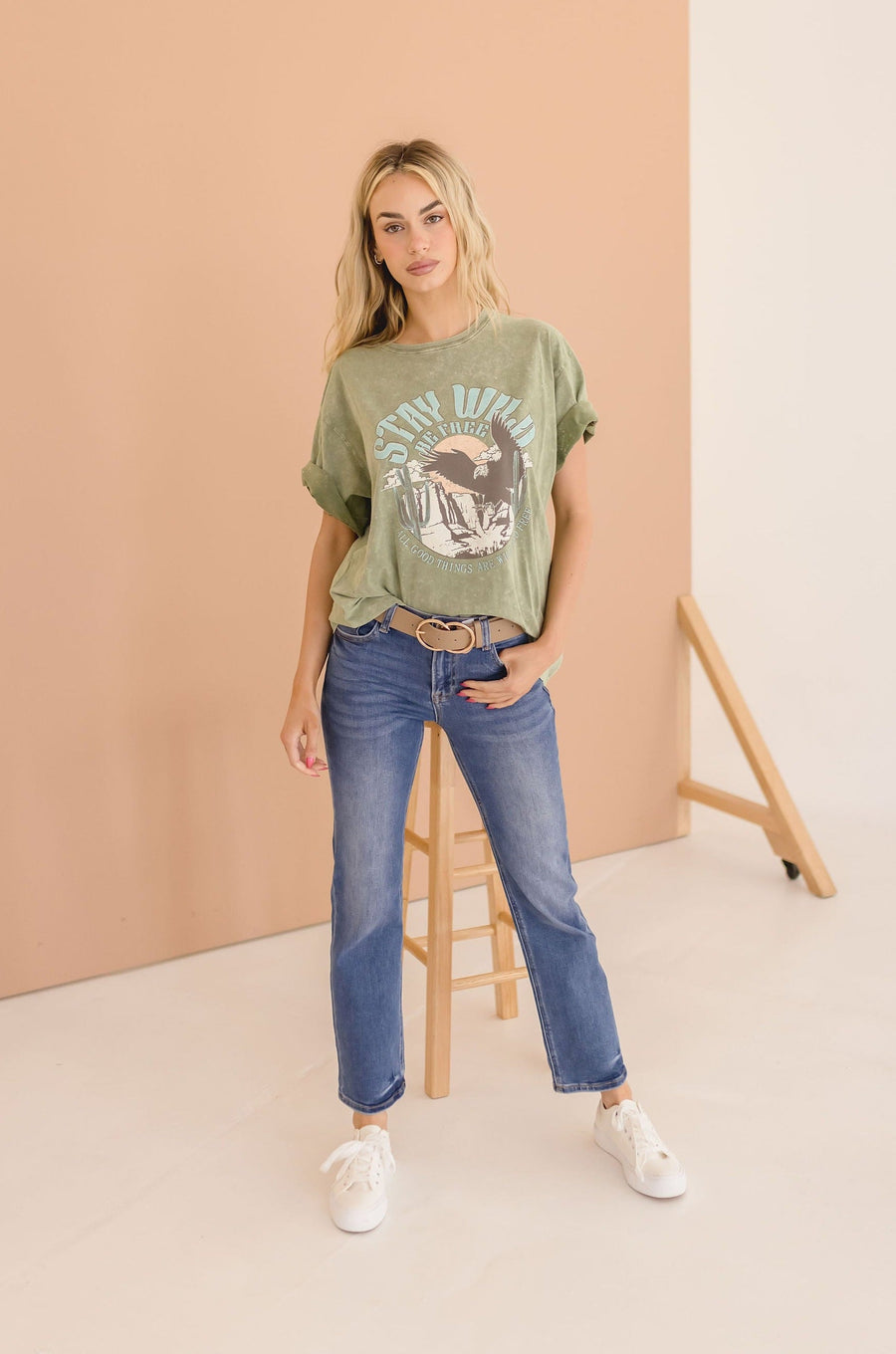 Stay Wild Be Free Vintage Graphic Tee