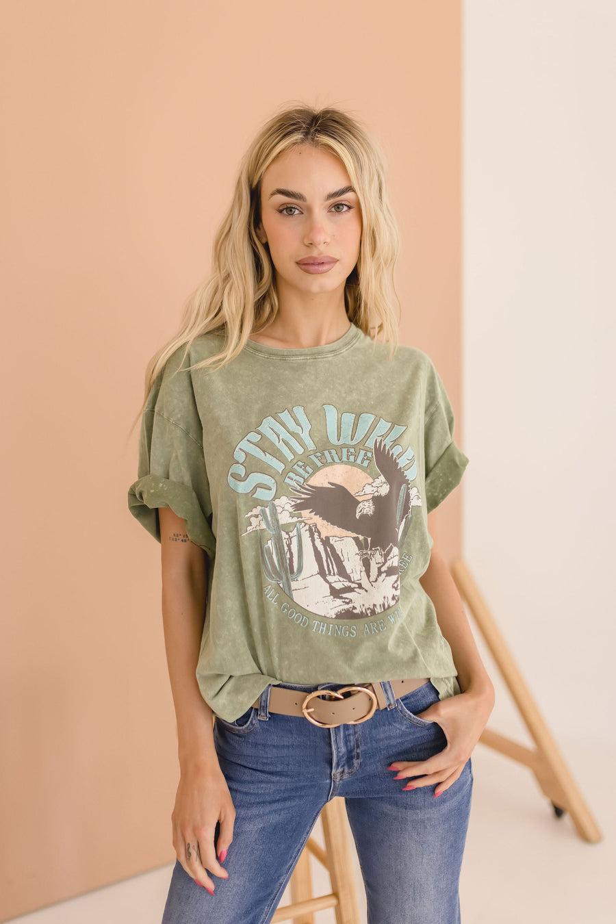 Stay Wild Be Free Vintage Graphic Tee