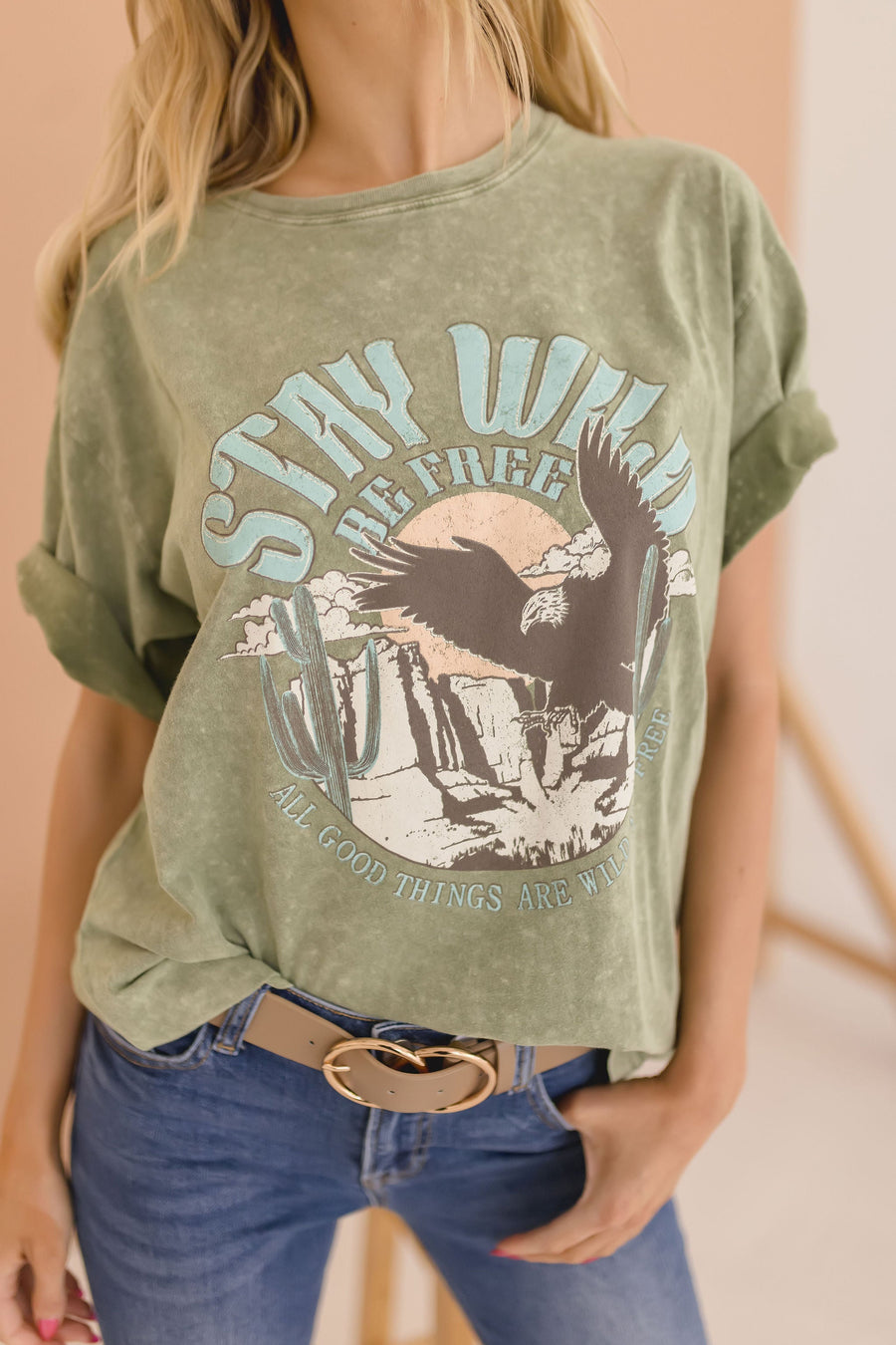 Stay Wild Be Free Vintage Graphic Tee