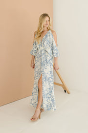 Gabby Kimono Shoulder Tie Maxi Dress