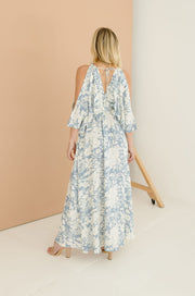 Gabby Kimono Shoulder Tie Maxi Dress