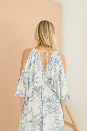 Gabby Kimono Shoulder Tie Maxi Dress