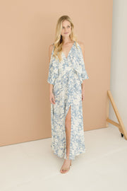 Gabby Kimono Shoulder Tie Maxi Dress