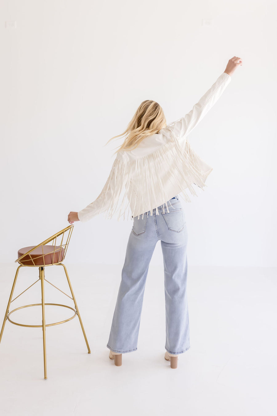 Priscilla Faux Leather Moto Jacket