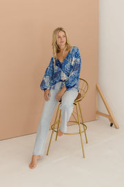 Brittany Long Sleeve Floral Print Blouse