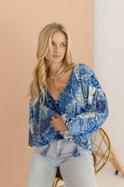 Brittany Long Sleeve Floral Print Blouse