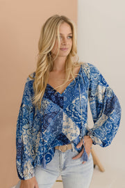 Brittany Long Sleeve Floral Print Blouse