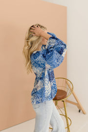 Brittany Long Sleeve Floral Print Blouse