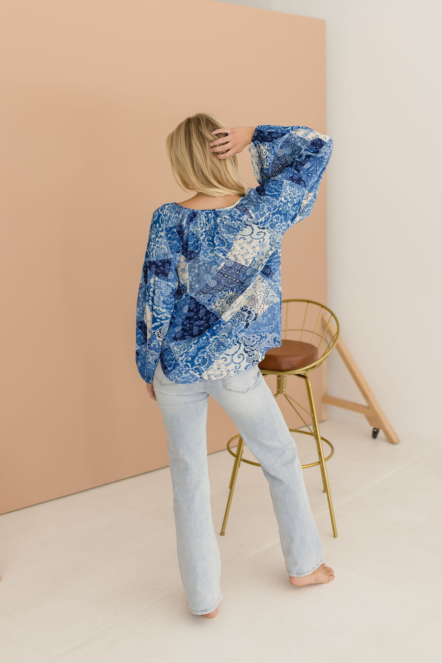 Brittany Long Sleeve Floral Print Blouse