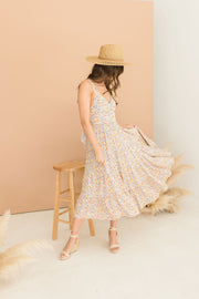 Millie Tie Back Floral Midi Dress