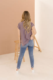 Carrie Short Sleeve Button Down Top