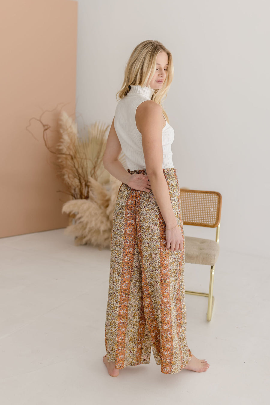 Trinity Wide Leg Floral Print Pants