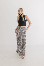 Tara Wide Leg Cheetah Print Pants