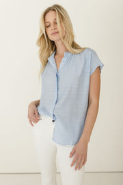 Alex Short Sleeve Button Down Top