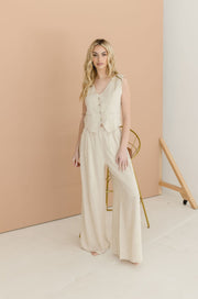 Sylvie V-Neck Button Down Vest