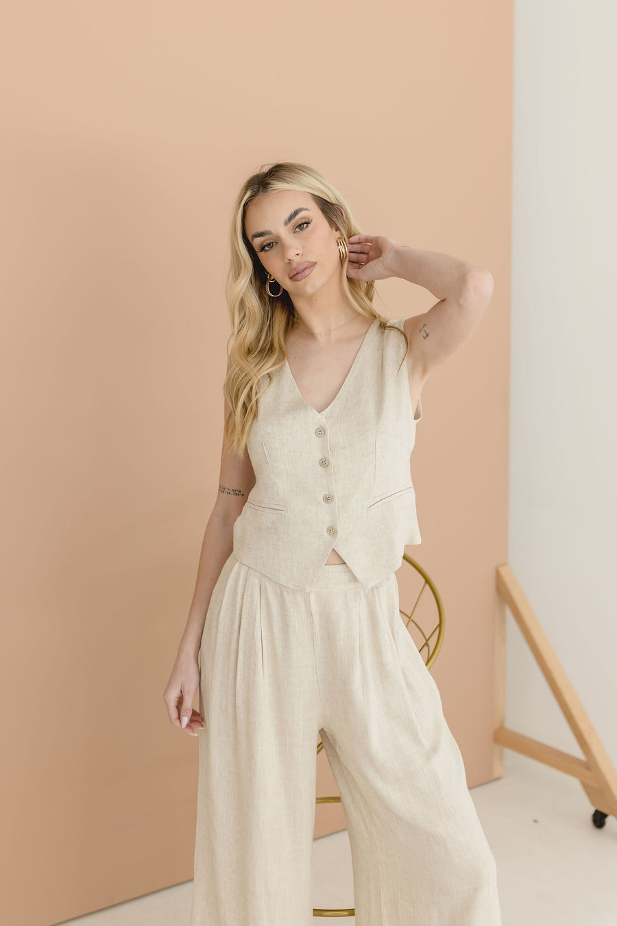 Sylvie V-Neck Button Down Vest