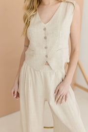 Sylvie V-Neck Button Down Vest