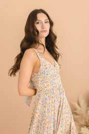 Millie Tie Back Floral Midi Dress