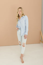 Dylan Long Sleeve Button Down Top