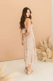 Millie Tie Back Floral Midi Dress