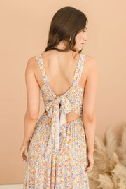 Millie Tie Back Floral Midi Dress