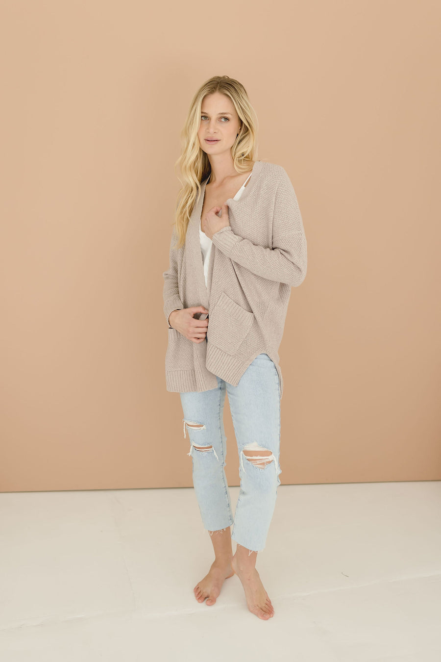 Ella Open Front Knit Cardigan