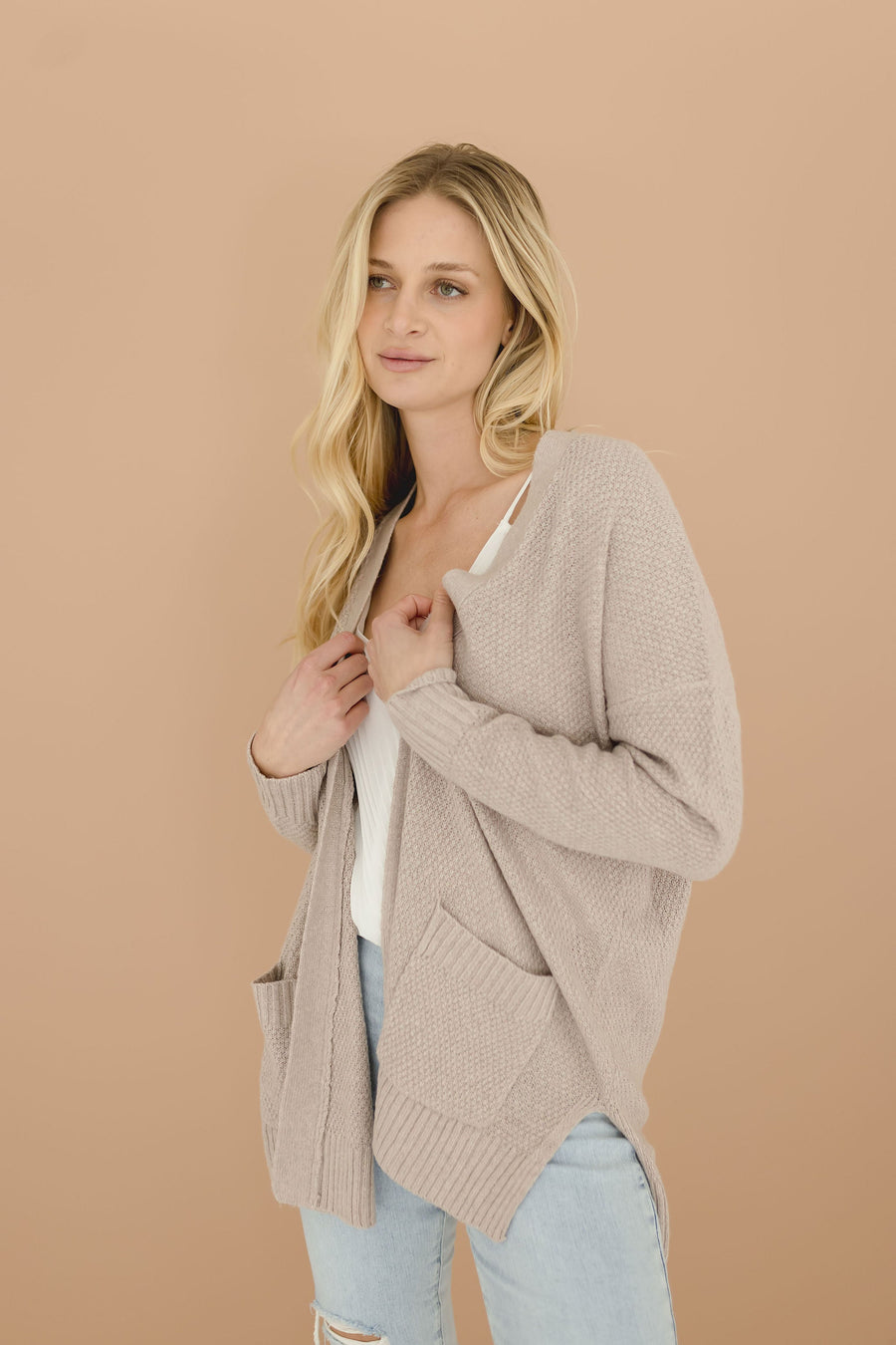 Ella Open Front Knit Cardigan