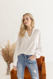 Tiara Long Sleeve Satin Top