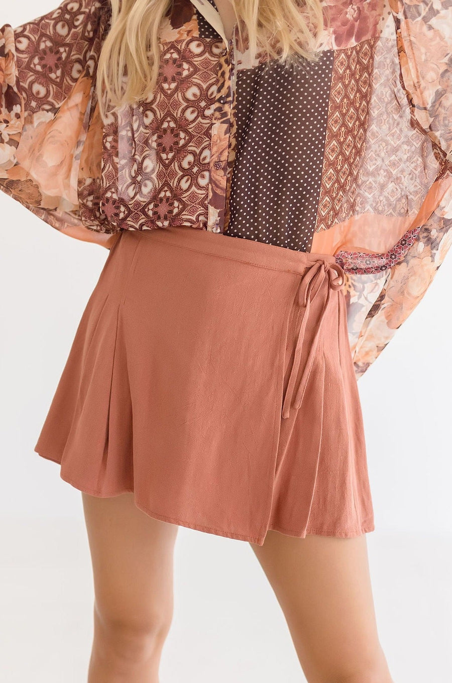 Marley Drawstring Wrap Skort