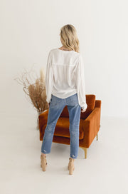 Tiara Long Sleeve Satin Top