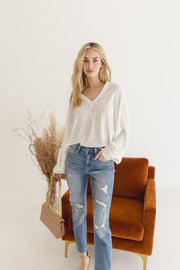 Tiara Long Sleeve Satin Top