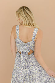 Jolene Floral Print Back Tie Midi Dress