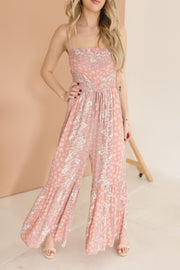 Sydney Sleeveless Wide Leg Floral Print Jumpsuit