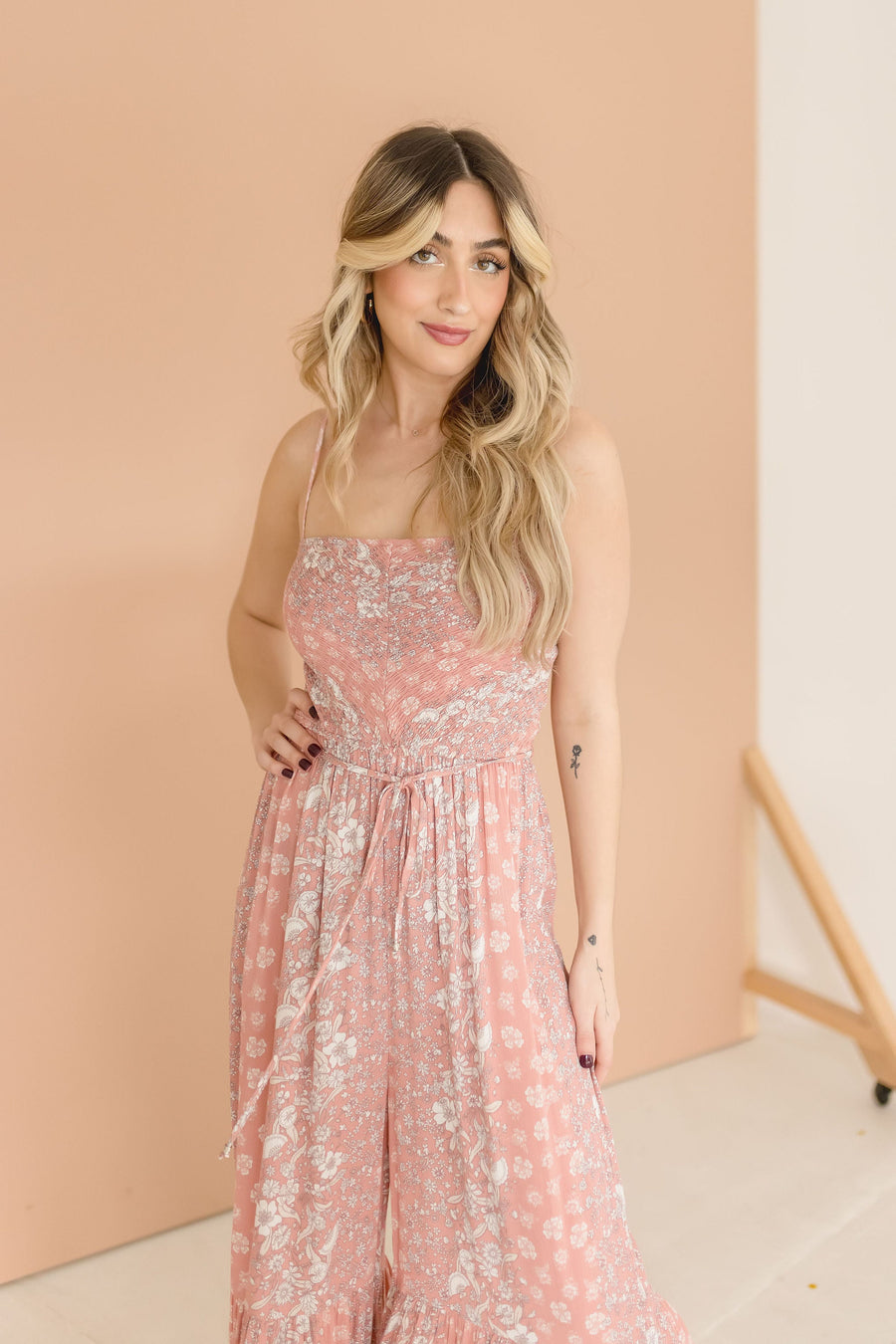 Sydney Sleeveless Wide Leg Floral Print Jumpsuit