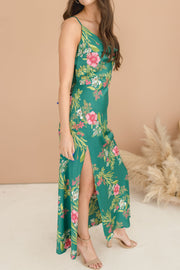 Arlene Sleeveless Cowl Neck Floral Print Maxi Dress