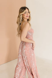 Sydney Sleeveless Wide Leg Floral Print Jumpsuit