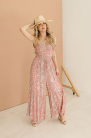 Sydney Sleeveless Wide Leg Floral Print Jumpsuit