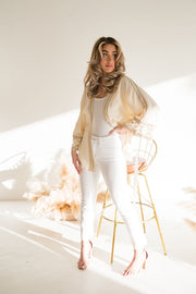 Gianna Embroidered Tie Front Kimono Top